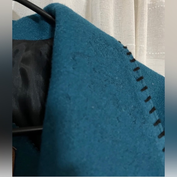 MID-WEST GARMENT CO Western Teal Wool Jacket Silver Button Canada Made vintage - Picture 7 of 7